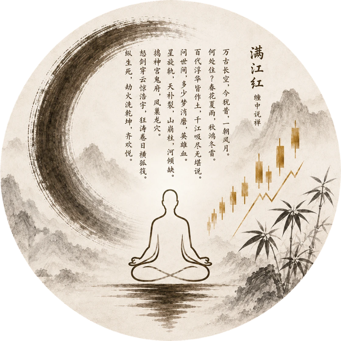 缠中说禅 · 禅圆主视觉 · 满江红